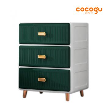 COCOGU ตู้เก็บของสไตล์โมเดิร์น 3 ชั้น รุ่น 14513 - green