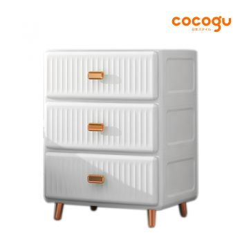 COCOGU ตู้เก็บของสไตล์โมเดิร์น 3 ชั้น รุ่น 14513 - white