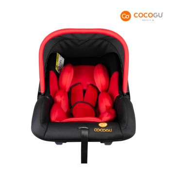 COCOGU Car Seat เบาะนิรภัยสำหรับเด็ก แบบกระเช้า ใช้เป็นเปลได้ รุ่น HA01 - red
