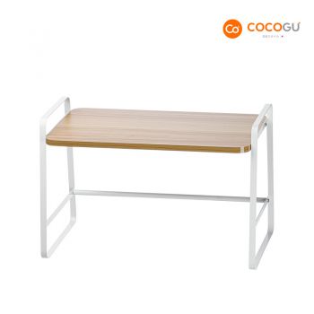 COCOGU ชั้นวางของในครัวท็อปไม้ ครอบไมโครเวฟ size L รุ่น A0612 - white