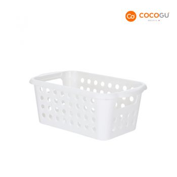 COCOGU ตะกร้าพลาสติกใส่ของอเนกประสงค์ size S รุ่น A0268 - white