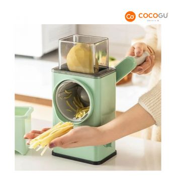 COCOGU เครื่องสไลด์ผักผลไม้แบบมือหมุน 3 ใบมีด - Green