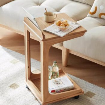 Namiko Side Table โต๊ะข้างโซฟาล้อเลื่อน รุ่น LSC22JJ003718 - wood