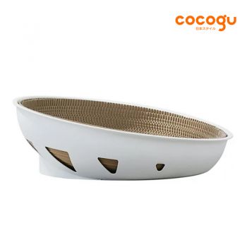 COCOGU ของเล่น อ่างลับเล็บแมว พร้อมที่นอนในตัว รุ่น YC01-01-755304 - white