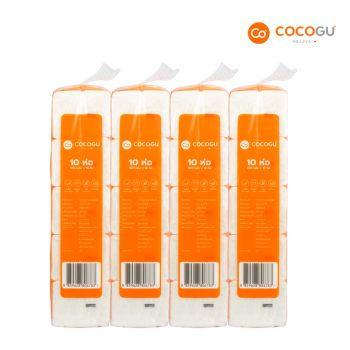 COCOGU กระดาษทิชชู่เช็ดหน้า ไม่มีสารเจือปน ใช้ได้ทั้งเด็กและสตรี หนาพิเศษ 4 ชั้น 360 แผ่น (4 แพ็ค 40 ห่อ)