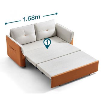 Namiko Sofa Bed 3in1  โซฟาเบด สไตล์ญี่ปุ่น 1.68 เมตร รุ่น LS237FCG021006 - Phantom  Orange