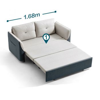 Namiko Sofa Bed 3in1  โซฟาเบด สไตล์ญี่ปุ่น 1.68 เมตร รุ่น LS237FCG021008 - star sea blue