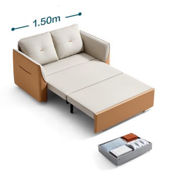 Namiko Sofa Bed 3in1  โซฟาเบด สไตล์ญี่ปุ่น 1.5 เมตร พร้อมช่องเก็บของ รุ่น LS237ZHG021017 - warm orange