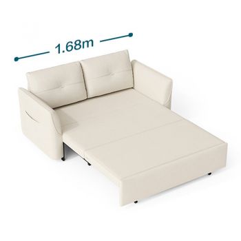 Namiko Sofa Bed 3in1  โซฟาเบด สไตล์ญี่ปุ่น 1.68 เมตร รุ่น LSC23SF012576 - Morning White