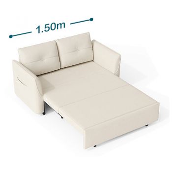 Namiko Sofa Bed 3in1  โซฟาเบด สไตล์ญี่ปุ่น 1.5 เมตร รุ่น LSC23SF012574 - Morning White