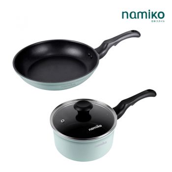 [SET2ชิ้น] Namiko หม้อก้นลึก 18 Cm.(180003099) + กระทะก้นแบน 24 Cm.(180003101)